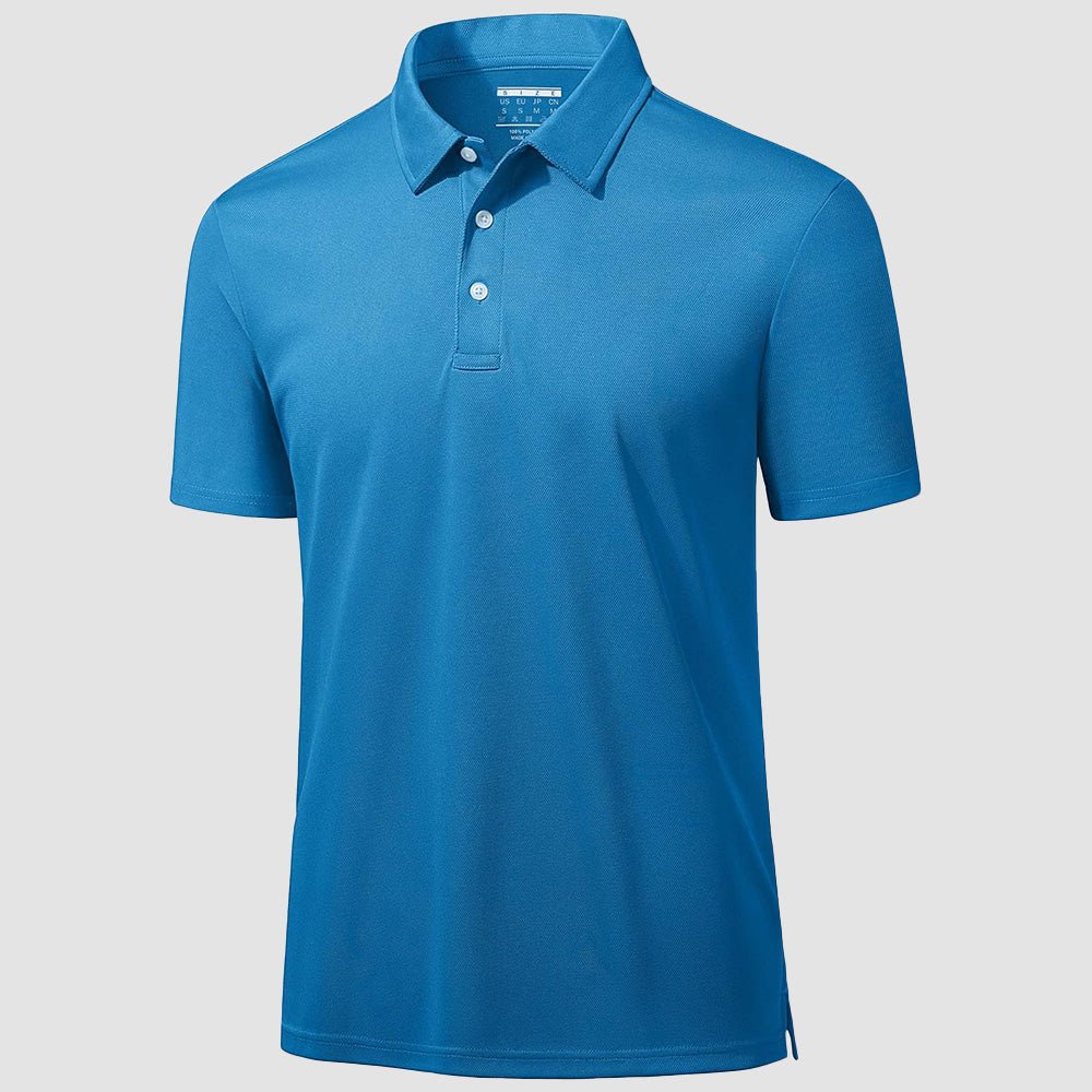Men's quick dry golf polo shirt lightweight breathable moisture wicking comfort fit for active players