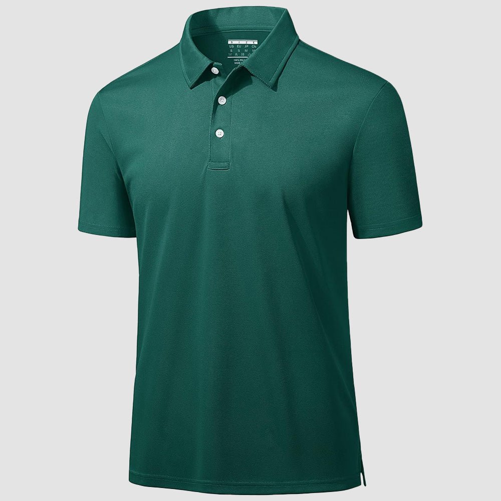 Men's quick dry golf polo shirt lightweight breathable moisture wicking comfort fit for active players