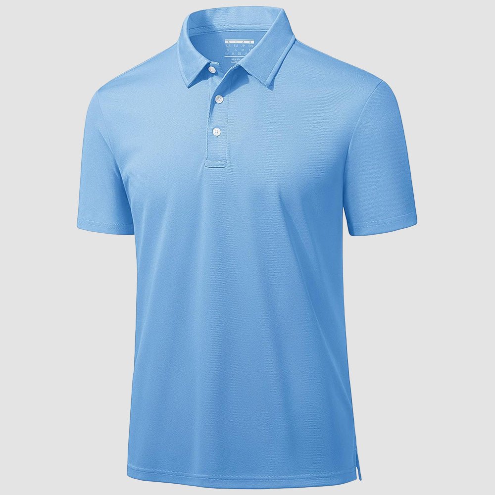 Men's quick dry golf polo shirt lightweight breathable moisture wicking for active players