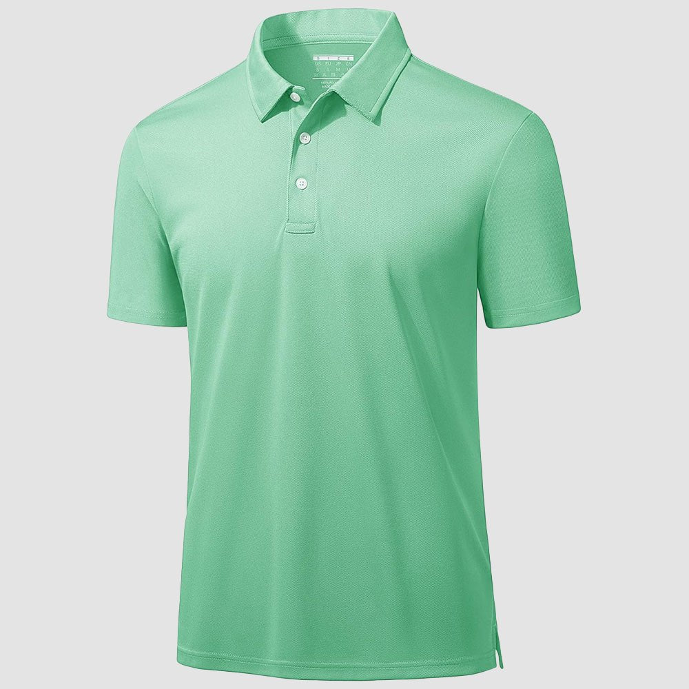Men's lightweight golf polo shirt breathable moisture-wicking quick-dry performance fabric for active play