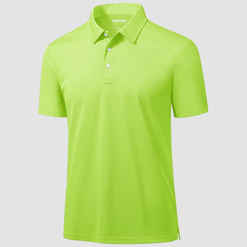 Men's quick dry golf polo shirt lightweight breathable moisture wicking comfort fit for active players