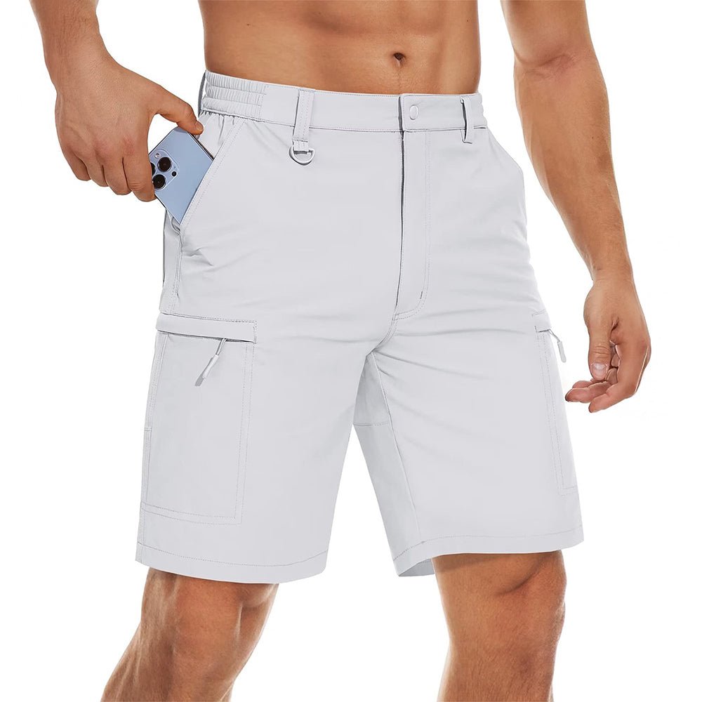 Men's quick-dry hiking shorts ripstop nylon water-resistant lightweight breathable outdoor performance fit
