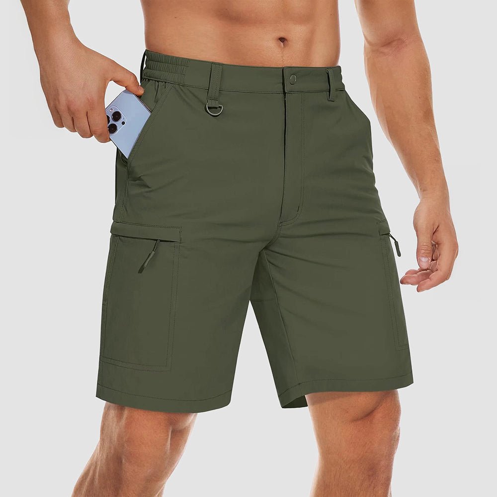 Men's quick-dry ripstop nylon hiking shorts, lightweight water-resistant breathable fit for outdoor adventures