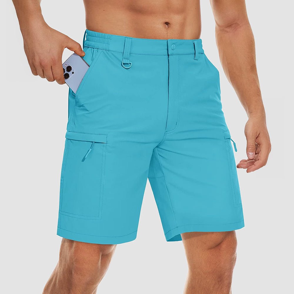 Men's quick-dry hiking shorts in ripstop nylon, lightweight water-resistant fit for outdoor adventures