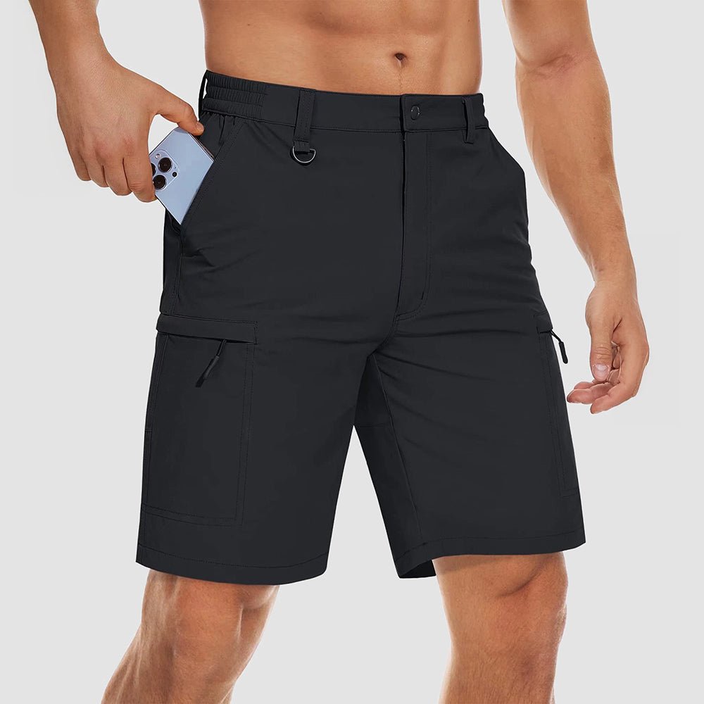 Men's quick-dry hiking shorts ripstop nylon water-resistant lightweight breathable outdoor performance fit