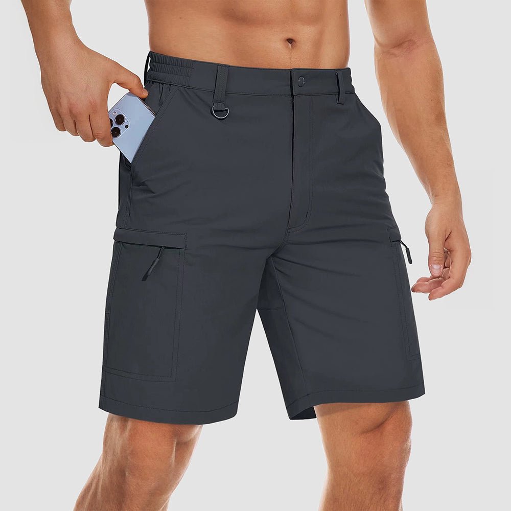 Men's quick-dry hiking shorts ripstop nylon lightweight water-resistant breathable outdoor performance fit