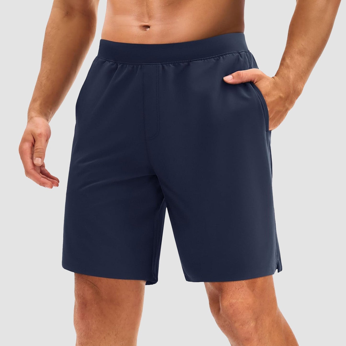 Men's lightweight quick-dry hiking shorts, 4-way stretch, breathable with 3 pockets for outdoor activity