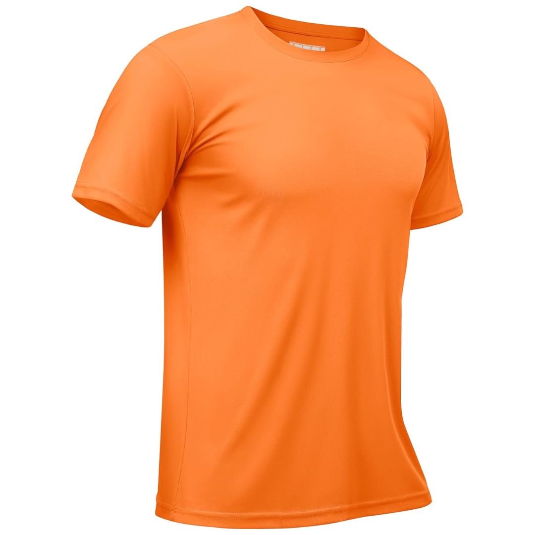 Men's quick-dry rash guard shirt, lightweight breathable UPF sun protection tee for outdoor sports