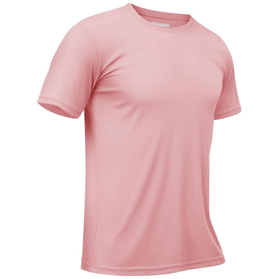Men's quick-dry rash guard shirt, lightweight breathable UPF sun protection tee for outdoor sports