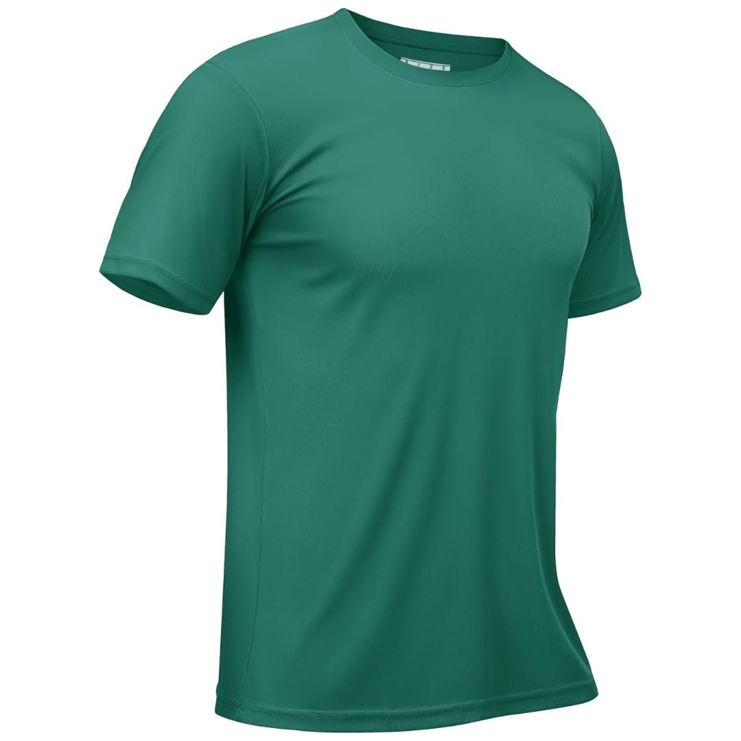 Men's quick-dry rash guard shirt, lightweight UPF sun protection tee for fishing, hiking & outdoor sports