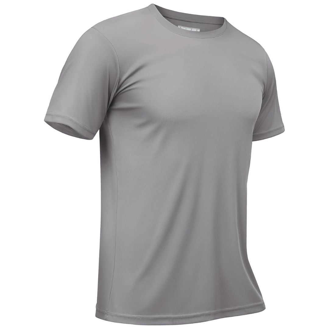 Men's quick-dry rash guard shirt, lightweight breathable UPF sun protection tee for outdoor sports