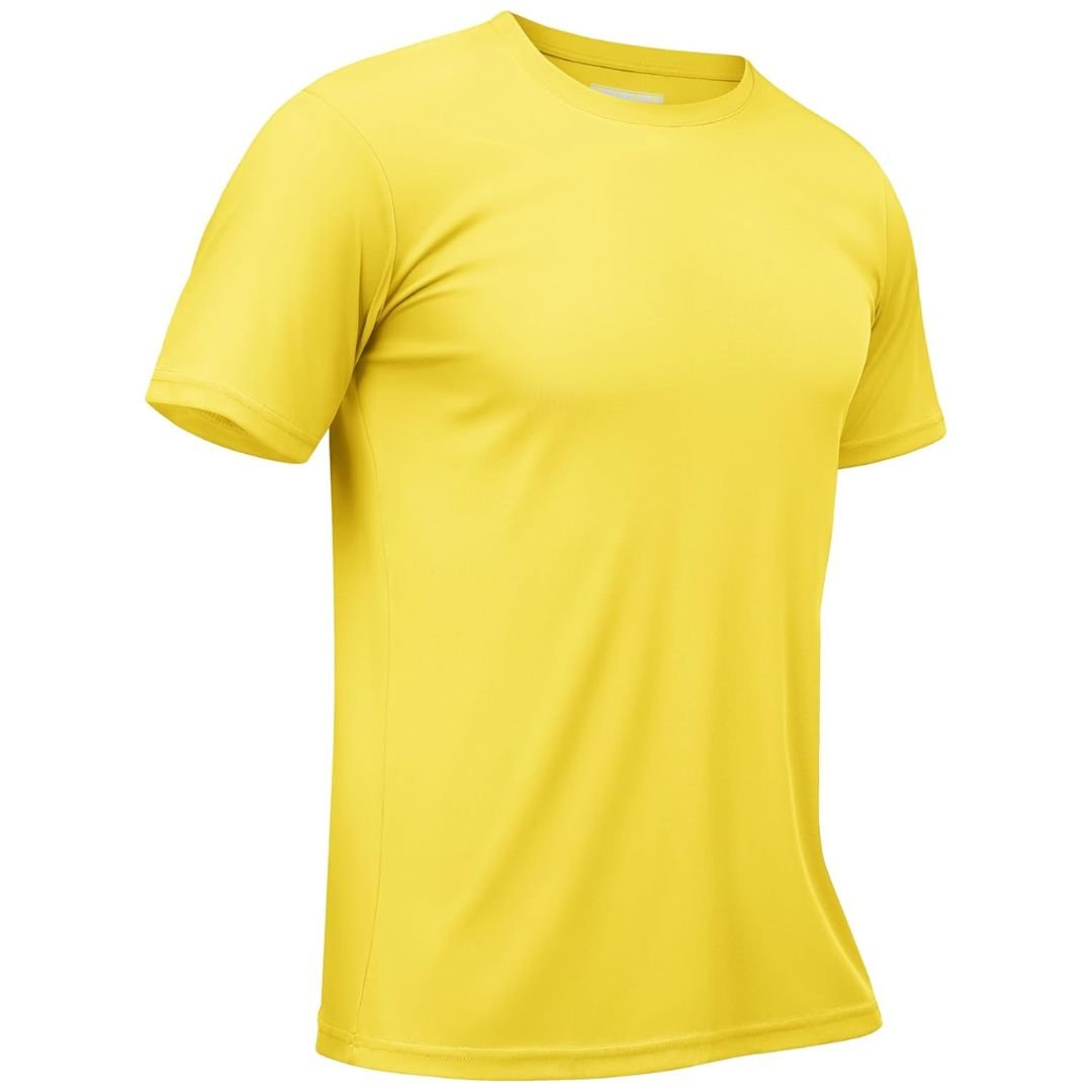 Men's quick-dry rash guard shirt, lightweight breathable UPF sun protection tee for outdoor sports