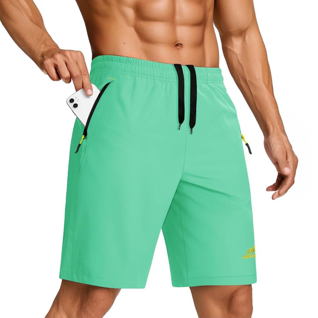 Men's quick dry lightweight running shorts water-resistant 4-way stretch performance gym training