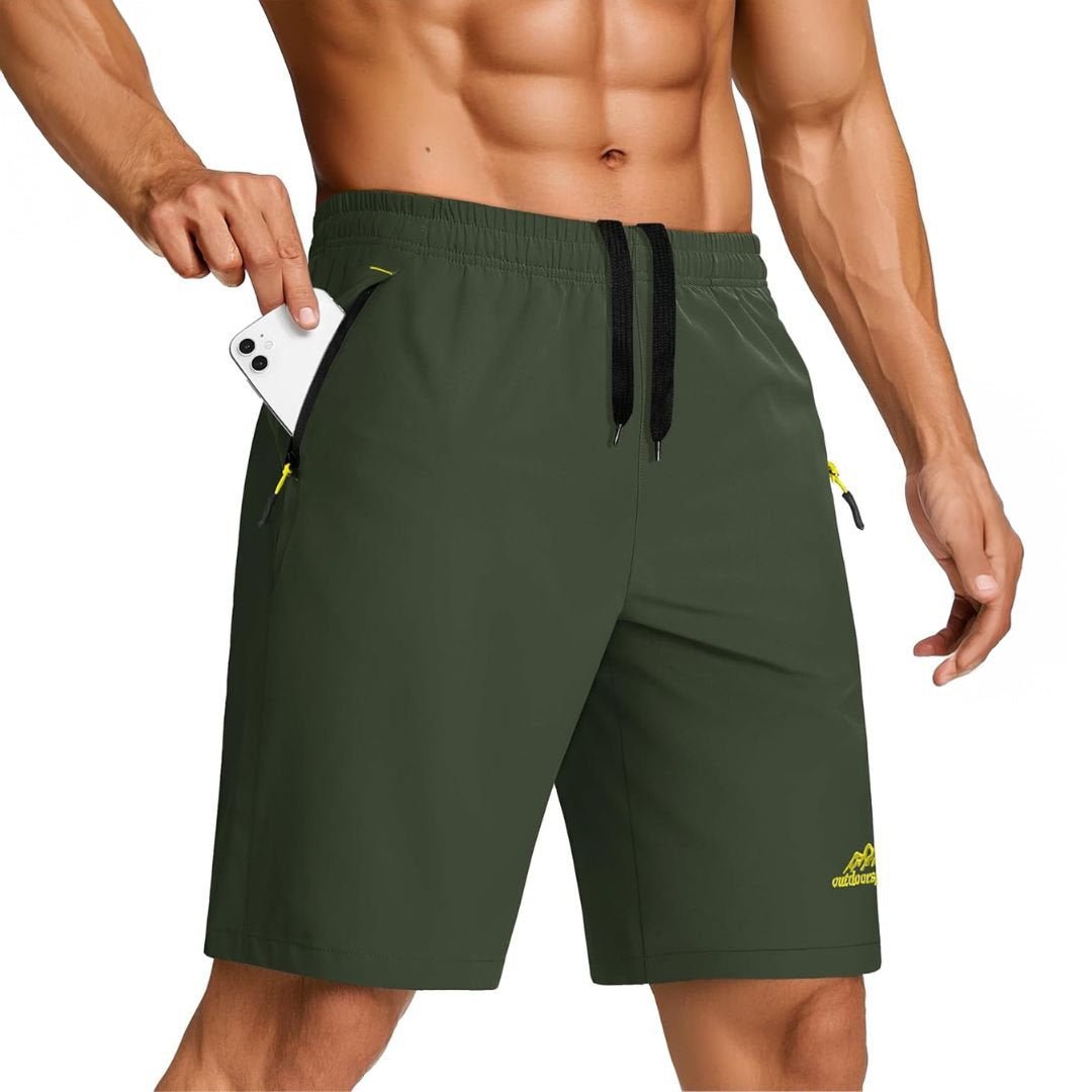Men lightweight quick dry running shorts water-resistant 4-way stretch performance training gym