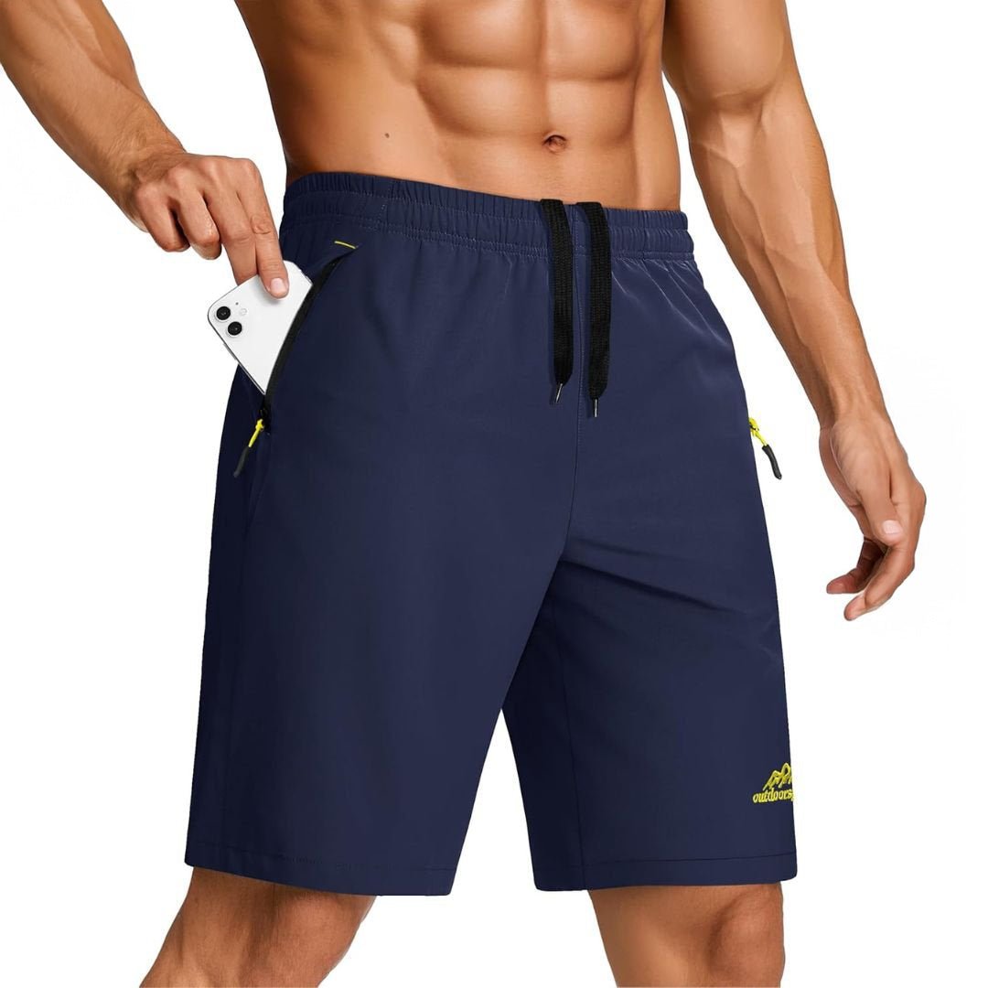 Men's quick dry running shorts lightweight water resistant performance training gym sport