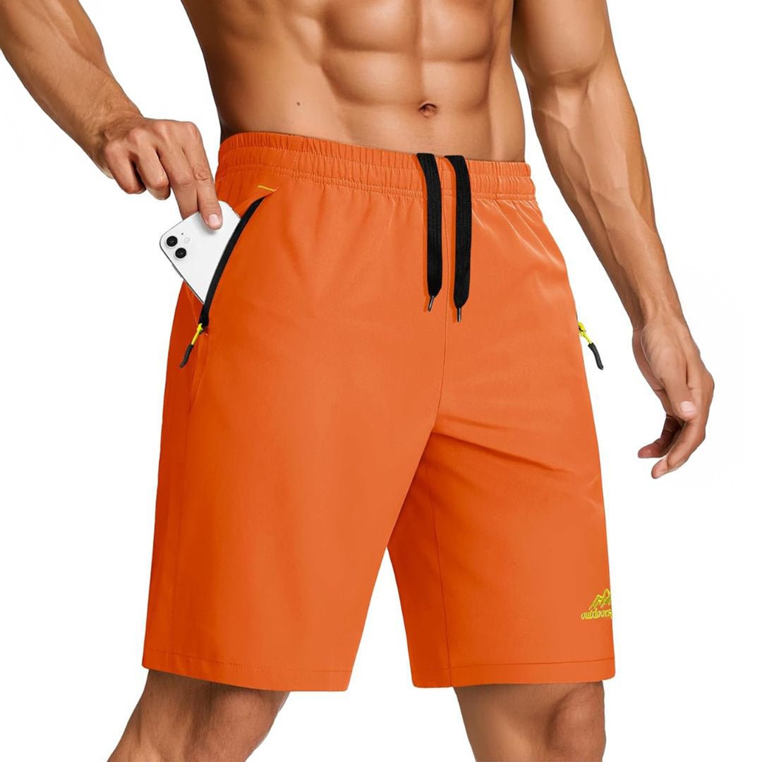 Men's quick dry lightweight running shorts water-resistant performance gym training with 4-way stretch