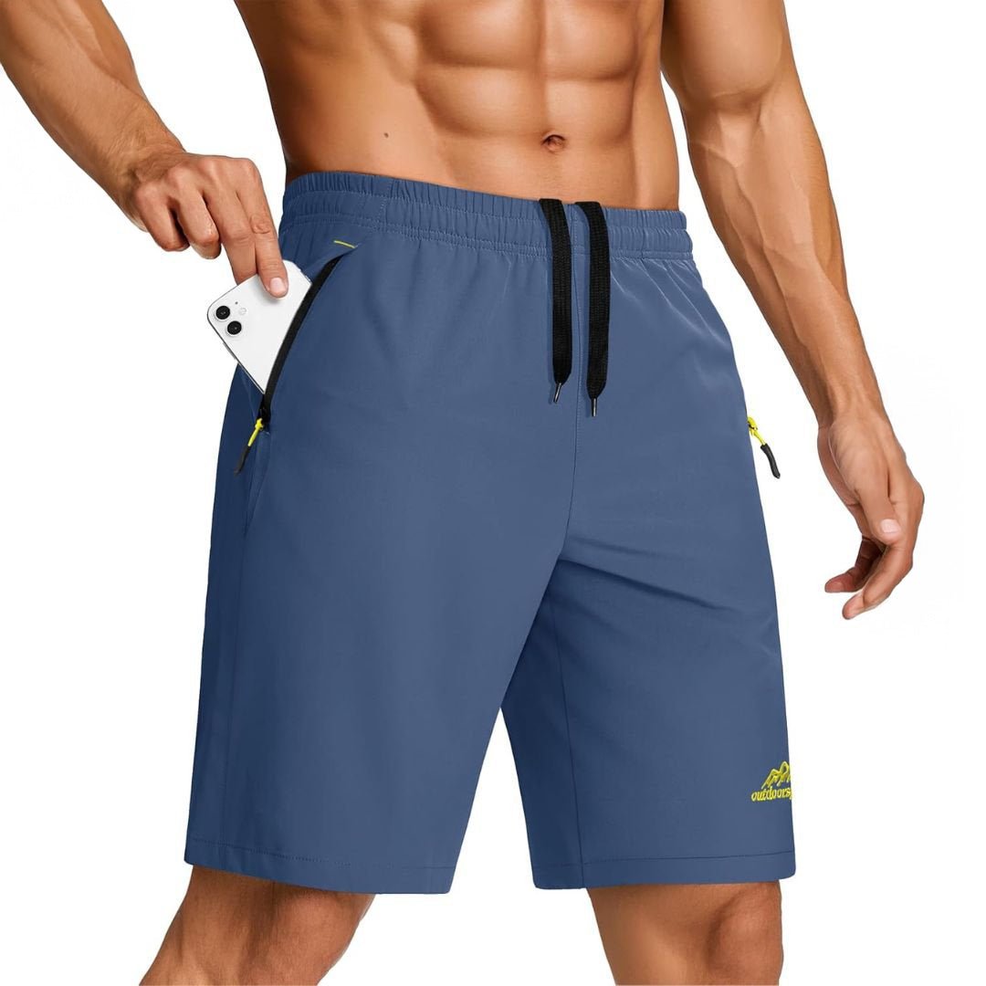 Men lightweight quick-dry running shorts water-resistant performance fit with 4-way stretch fabric