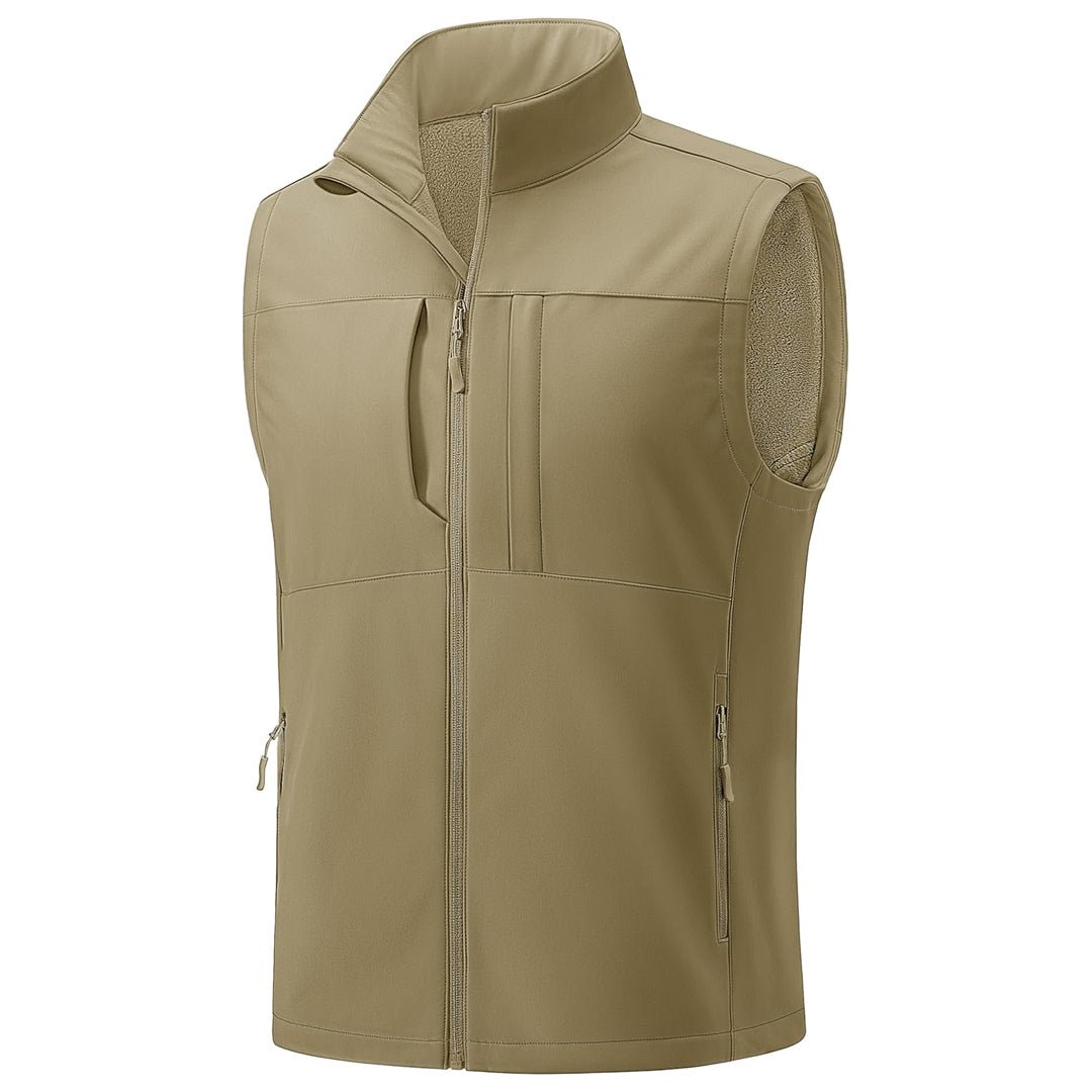 Men's lightweight softshell vest, windproof waterproof navy blue outdoor hiking layer