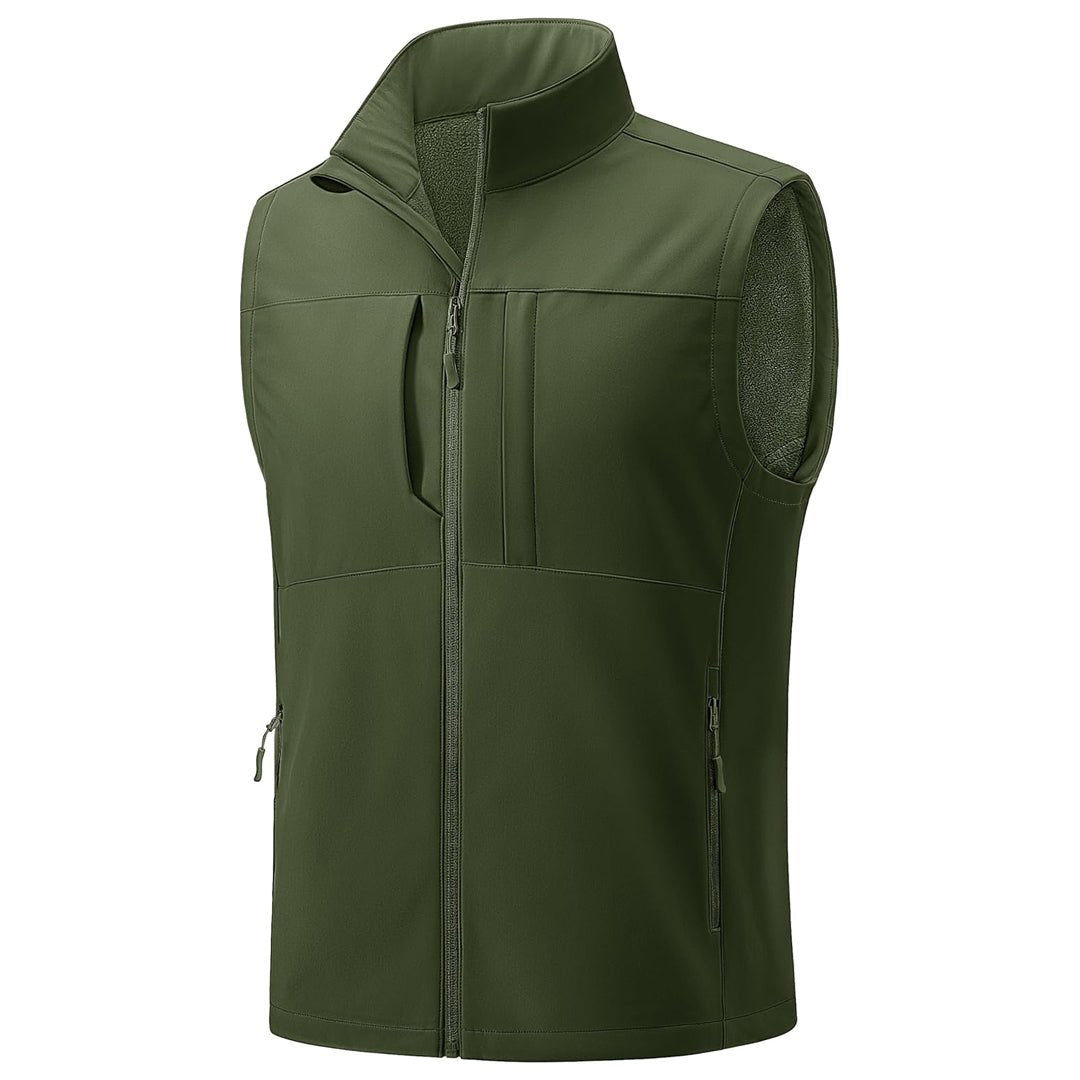 Men's lightweight softshell vest, windproof waterproof navy blue outdoor hiking layer