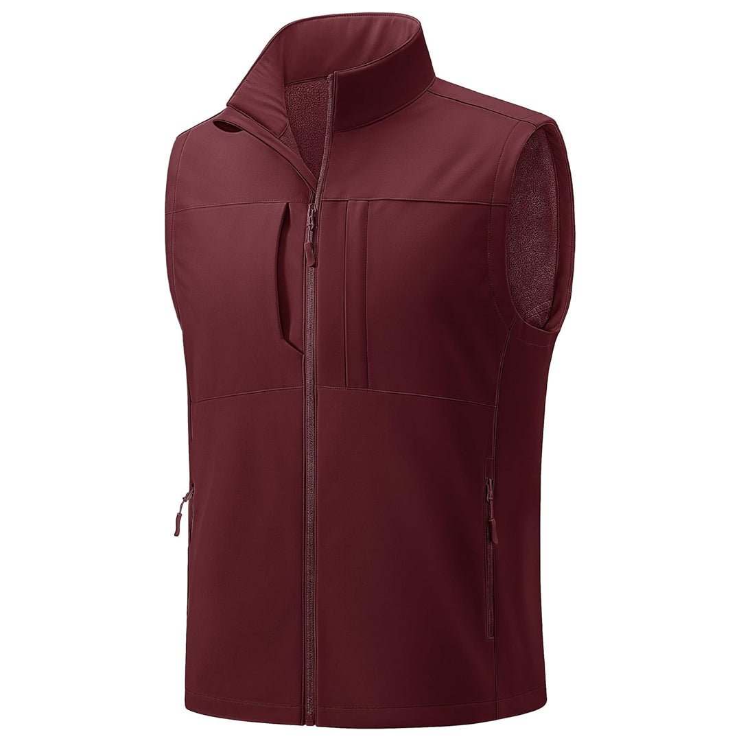 Men's lightweight softshell vest windproof waterproof breathable outdoor hiking layer