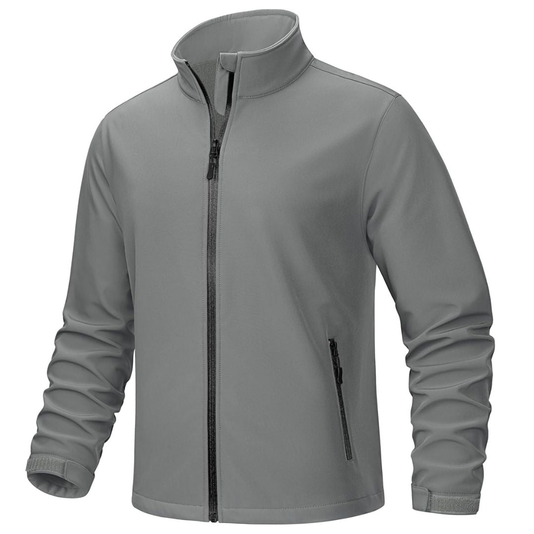 Men's lightweight softshell hiking jacket windproof waterproof breathable coat for outdoor adventures