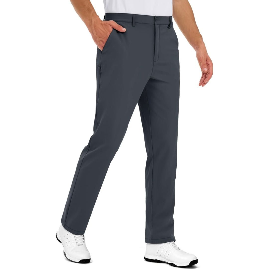 Men's classic fit golf pants 4-way stretch lightweight moisture-wicking performance active wear