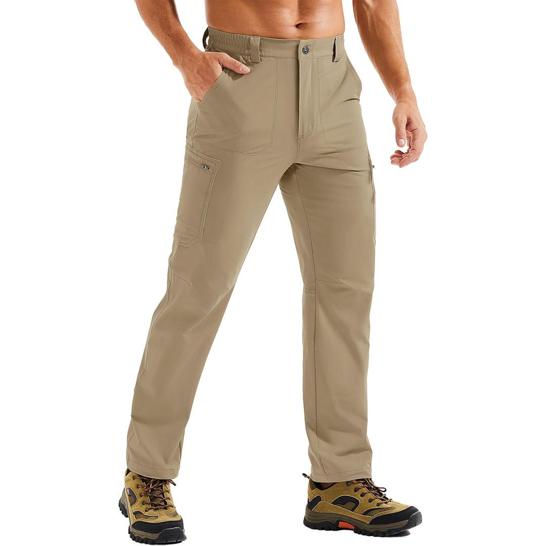 Men's lightweight stretch cargo hiking pants with quick-dry fabric and multiple pockets for outdoor adventures