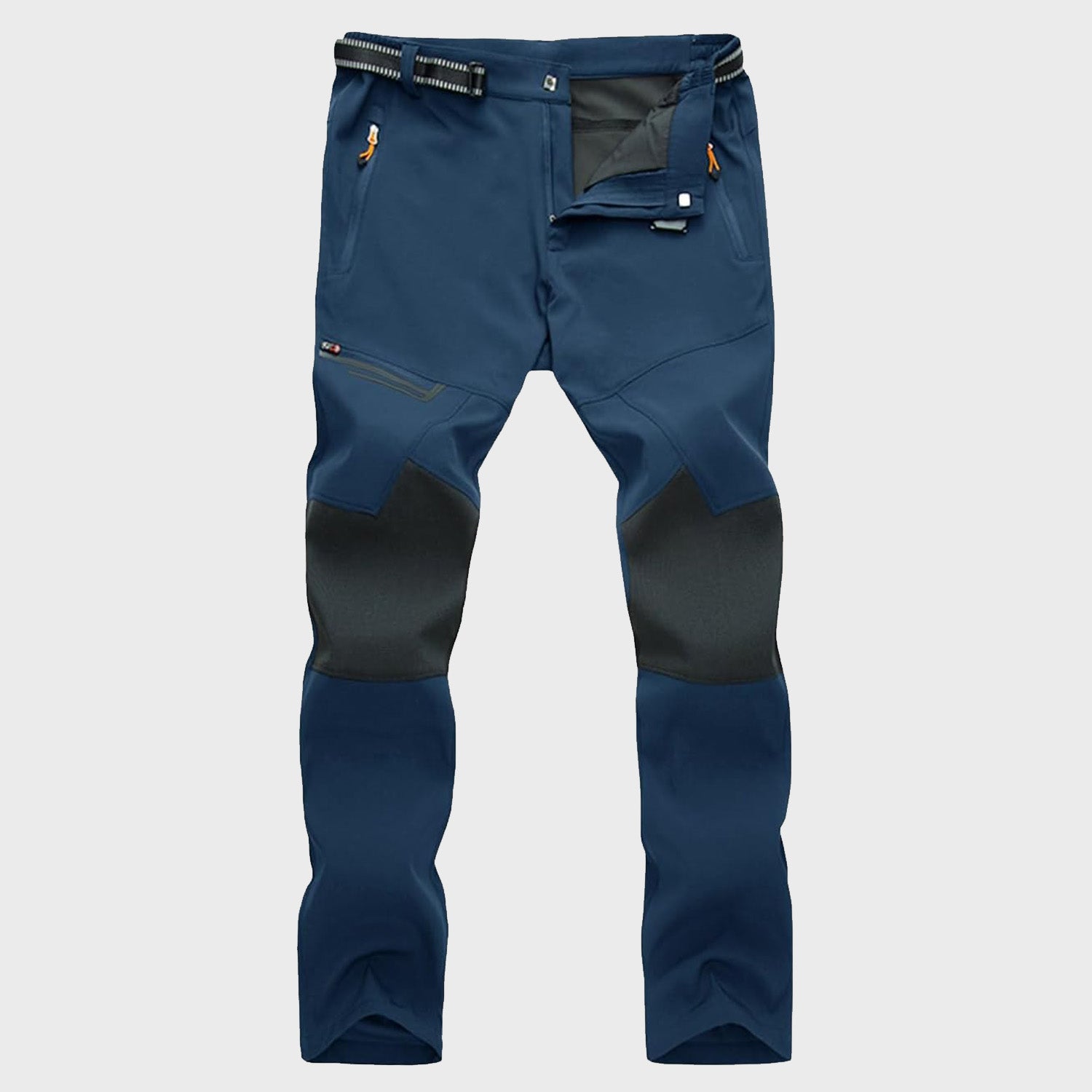 Men's olive tactical trekking pants ripstop quick-dry 4-way stretch with secure zipper pockets