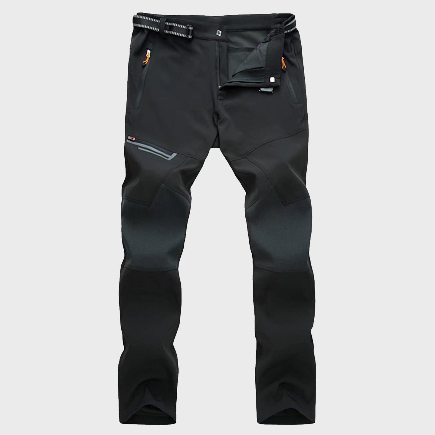 Men's olive tactical trekking pants ripstop quick-dry 4-way stretch with zipper pockets for hiking