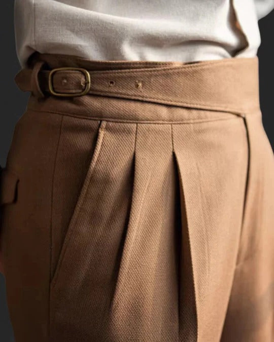 Men's neutral tailored trousers regular-fit classic cut designed for all-day work and casual comfort