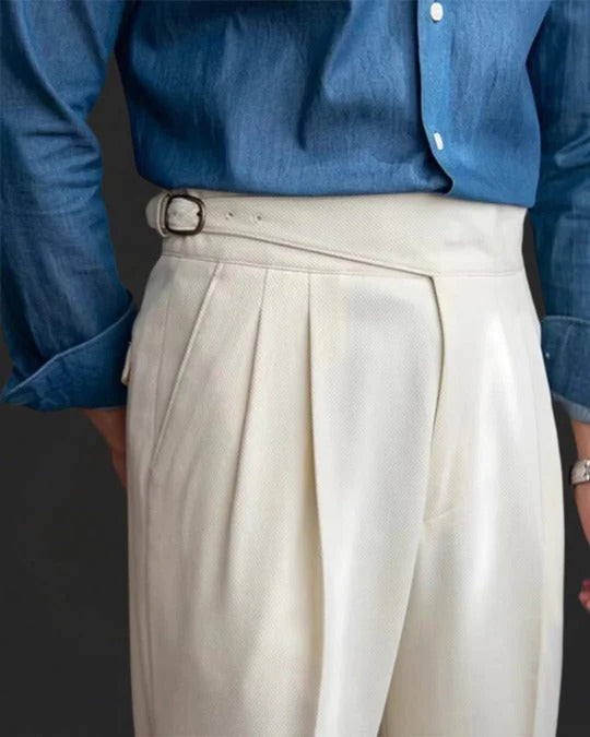 Men's neutral tailored trousers regular-fit classic cut all-day comfort workwear casual wear