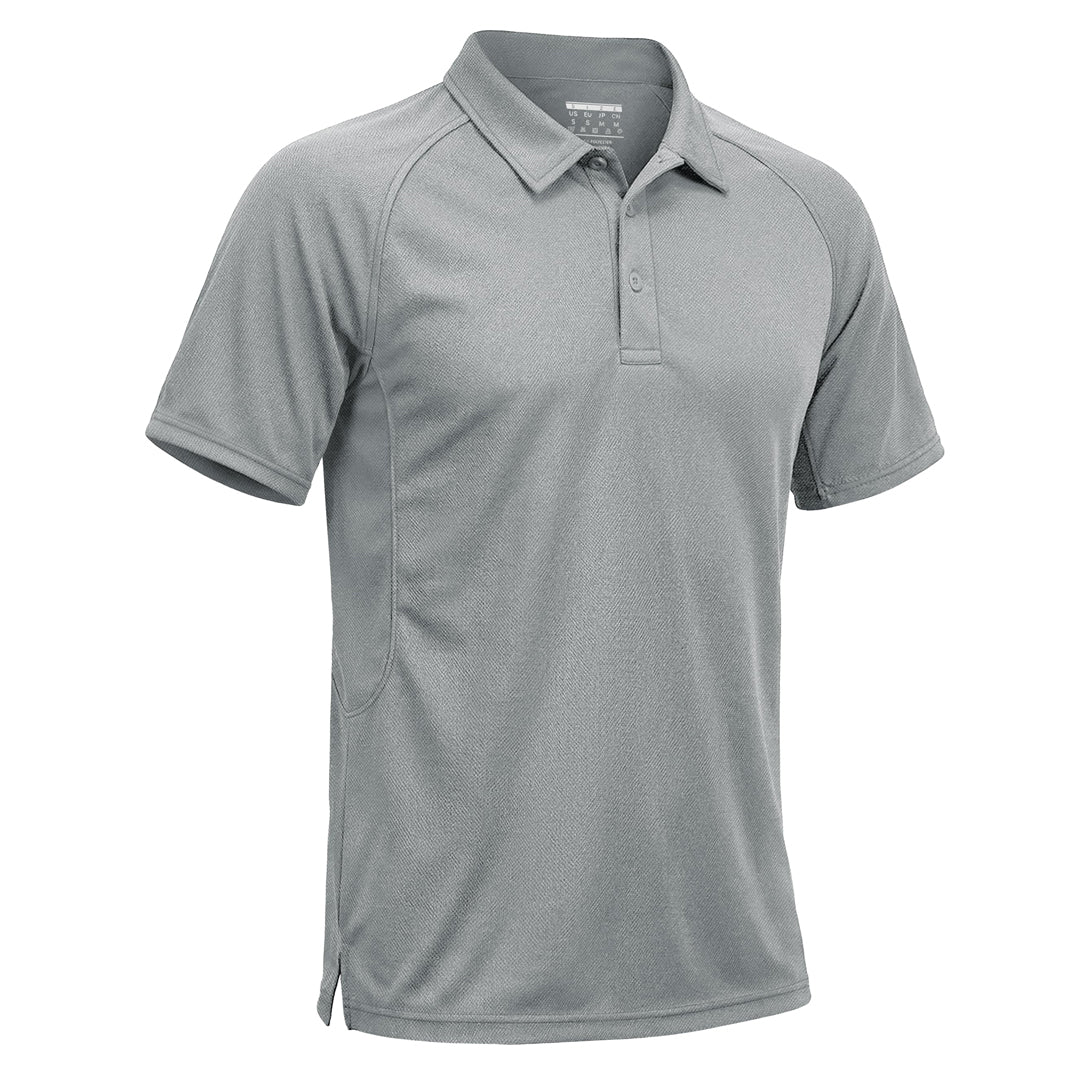 Men's UPF 50+ tactical polo shirt quick-dry moisture-wicking with sunglasses and pen pockets