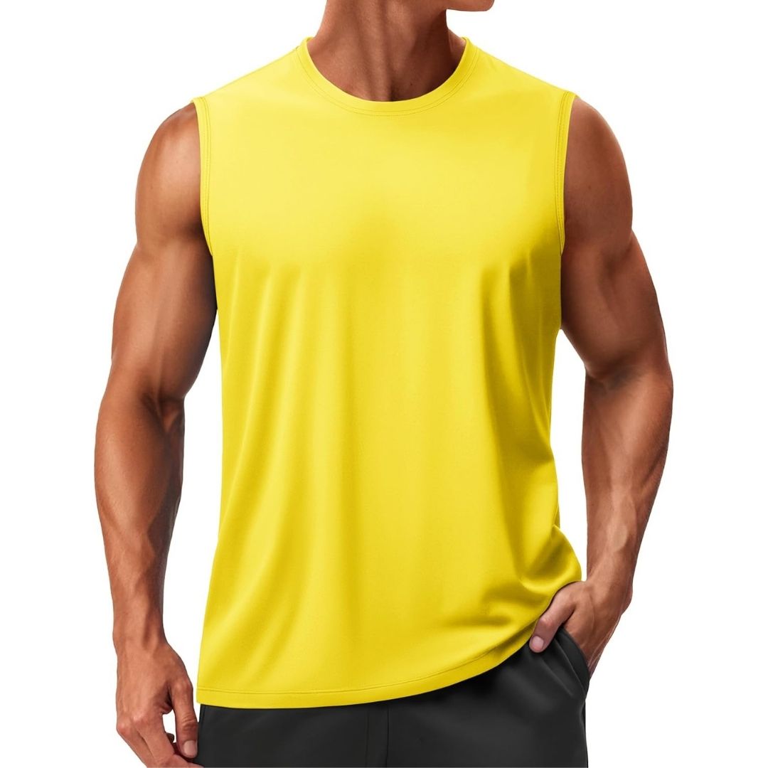 Men's quick-dry sleeveless tank top UPF 50 lightweight breathable athletic shirt for training