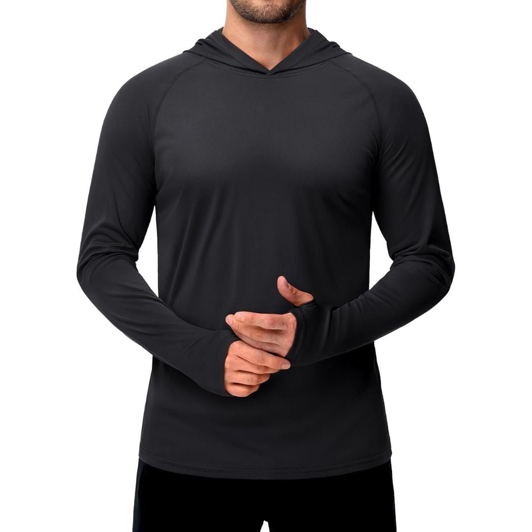 Men's UPF 50 rash guard shirt lightweight breathable quick-dry sun protection athletic fit outdoor