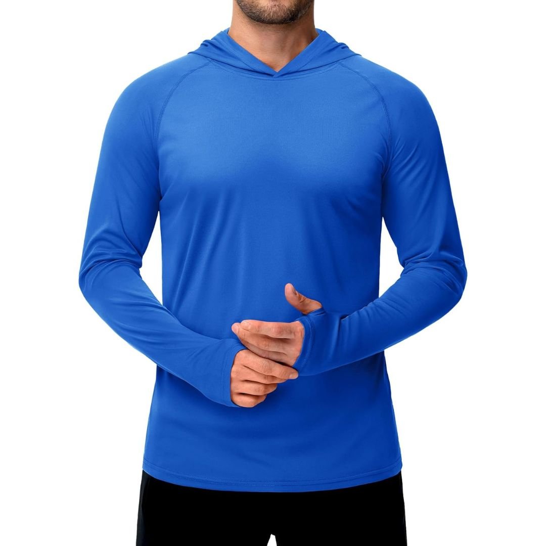 Men's UPF 50 rash guard shirt lightweight breathable quick-dry sun protection athletic fit