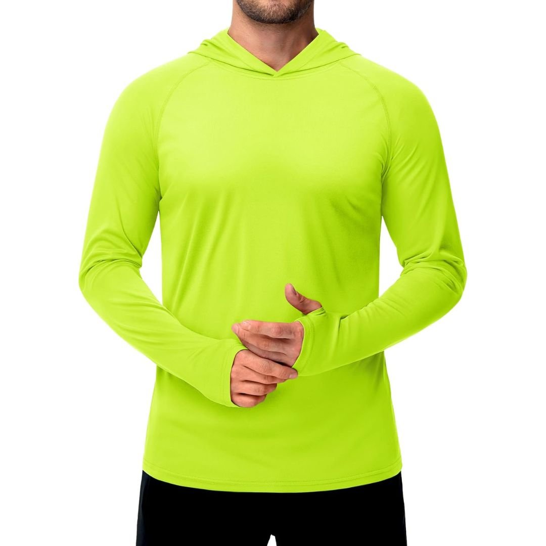 Men's UPF 50 rash guard shirt lightweight breathable quick-dry sun protection athletic fit outdoor