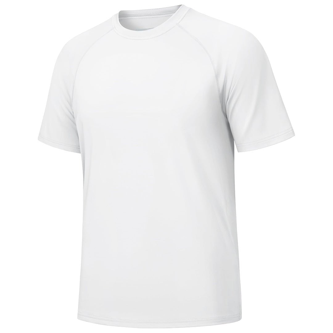 Men's UPF 50+ quick-dry swim shirt lightweight breathable sun protection outdoor athletic tee