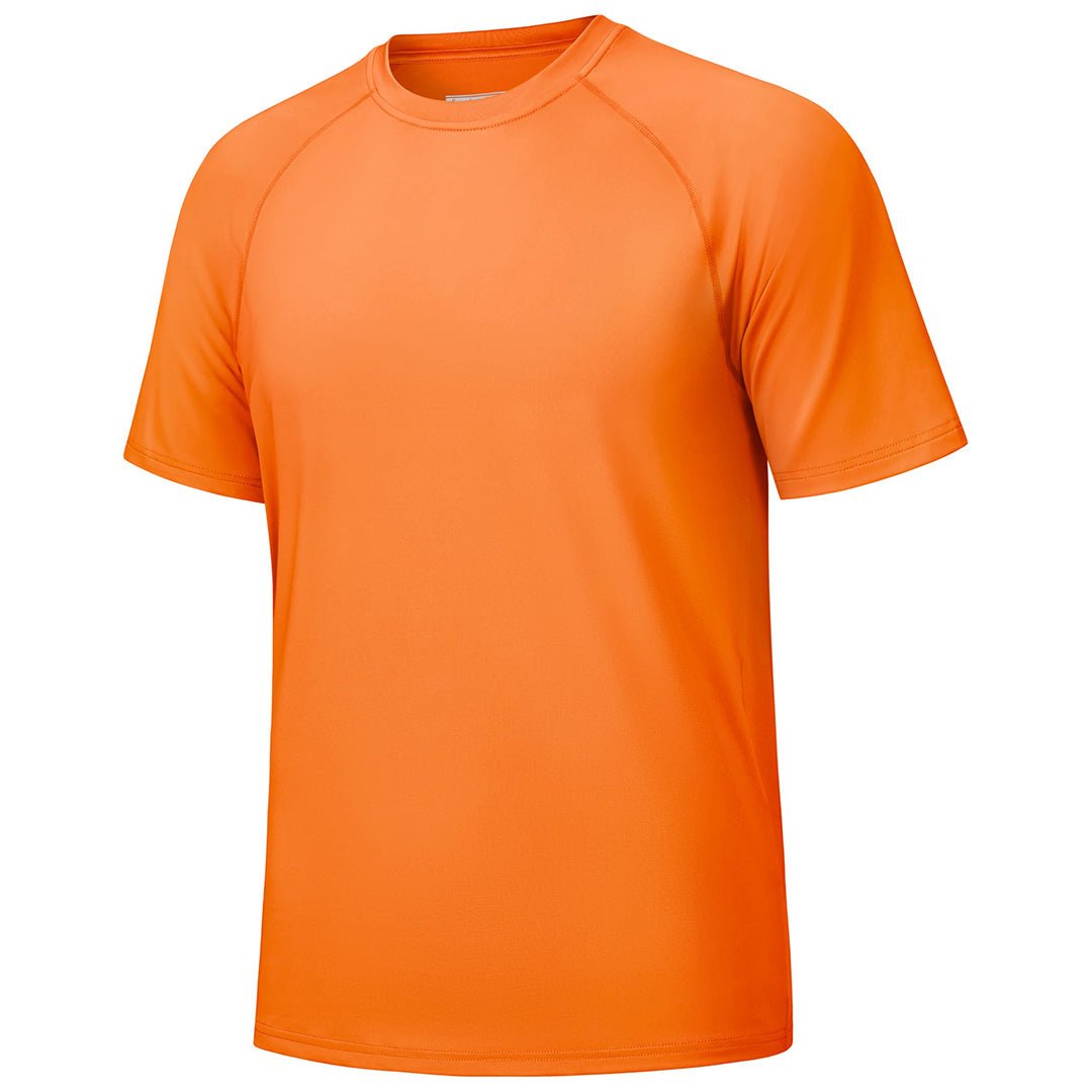 Men's UPF 50+ quick-dry swim shirt, lightweight breathable sun protection tee for outdoor sports