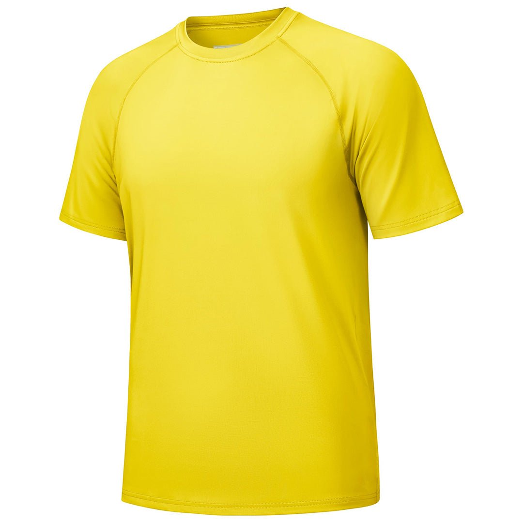 Men's UPF 50+ quick-dry swim shirt lightweight breathable sun protection outdoor athletic tee