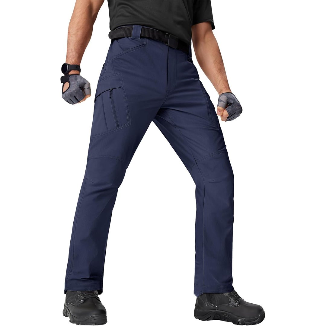 Men's lightweight nylon cargo military pants water repellent stretch fit 8 pockets outdoor