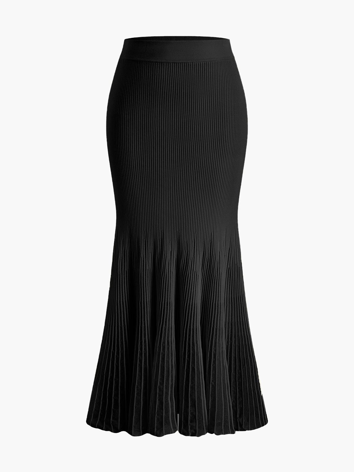 Women's sheer mesh pleated midi skirt in neutral knit with mid-waist silhouette and vacation-ready style