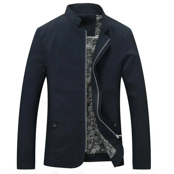 Men's lightweight transitional jacket with side pockets, versatile easy-care outerwear for spring and autumn
