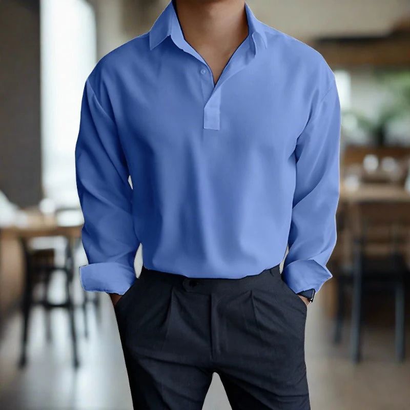 Men's lightweight minimalist summer shirt breathable slim fit design for warm weather daily wear
