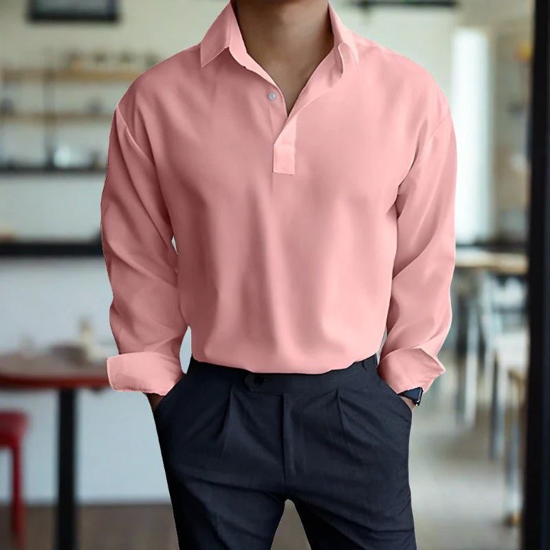 Men's white minimalist summer shirt lightweight breathable fabric slim fit for hot weather occasions