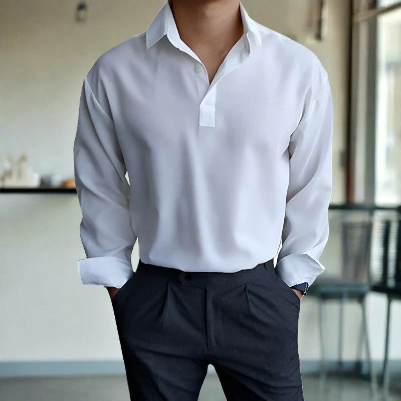 Men's lightweight minimalist summer shirt breathable fabric slim fit for hot weather everyday wear
