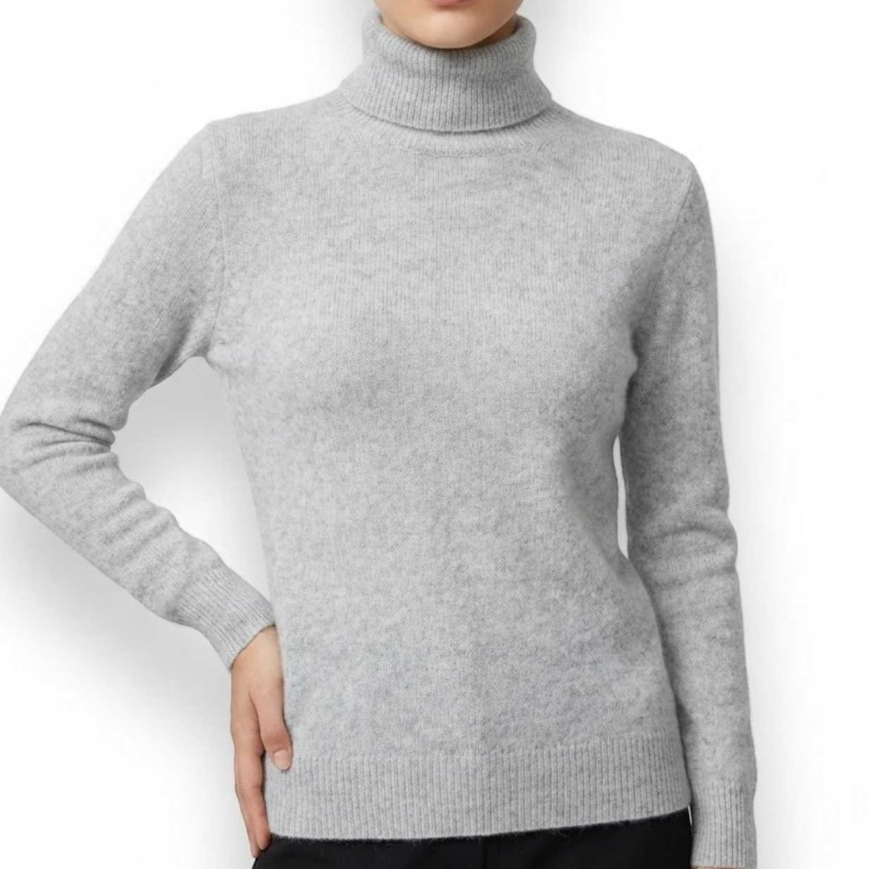 Mira women's wool turtleneck sweater soft warm high collar modern regular fit winter essential