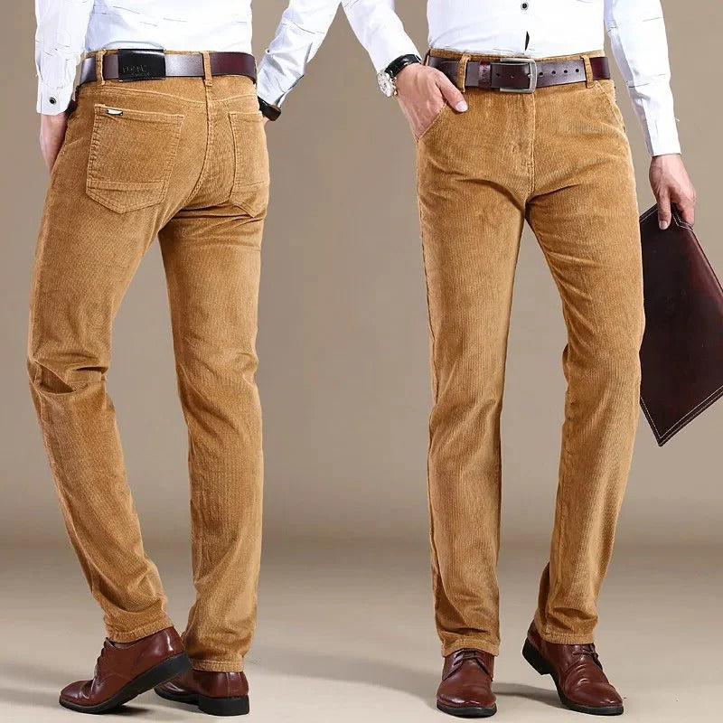Modena slim-fit textured trousers structured silhouette everyday professional comfort wear