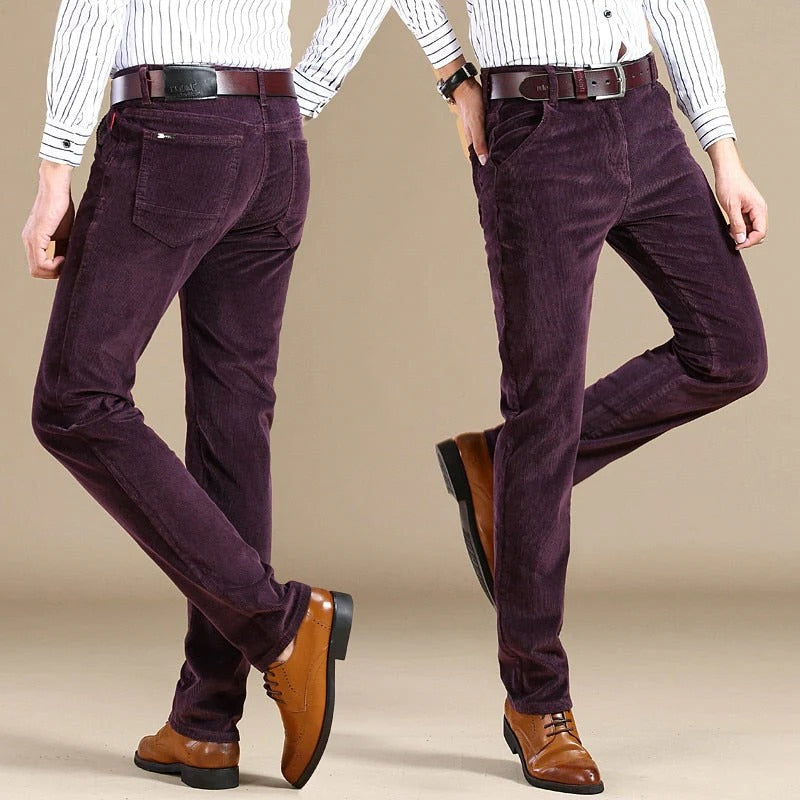 Modena gray textured trousers structured slim silhouette refined comfort everyday professional style