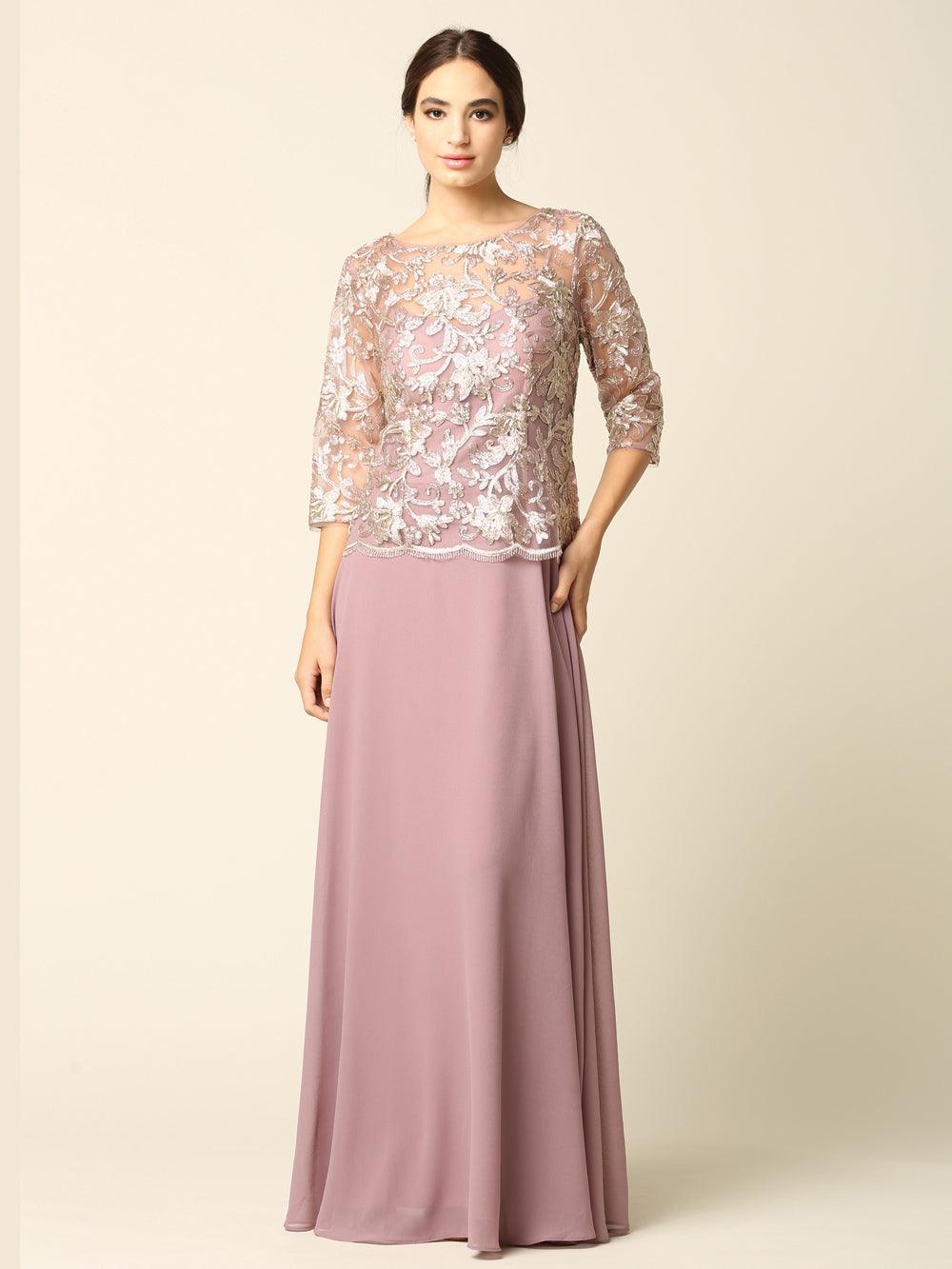 Mauve 3XL Mother of the Bride Long Formal Dress Sale - Urbann-Vibe