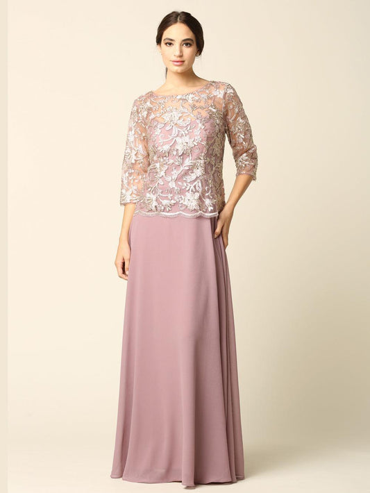 Mauve 3XL Mother of the Bride Long Formal Dress Sale - Urbann-Vibe